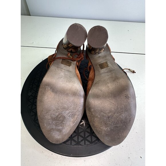 Free People Nouvella Wrap Brown Heels Brown Sz. 39 / 8.5 US - Picture 7 of 11
